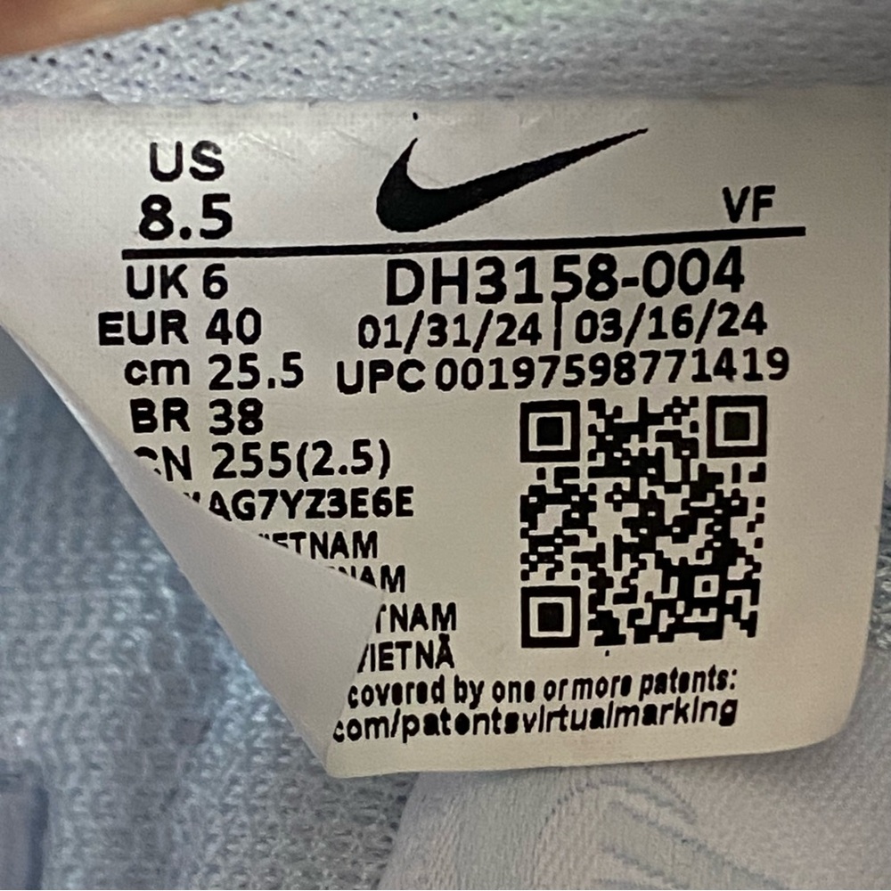 Nike Court Vision DH3158-004 Womens Size 8.5 Grey White Running Shoes NEW - Picture 10 of 10
